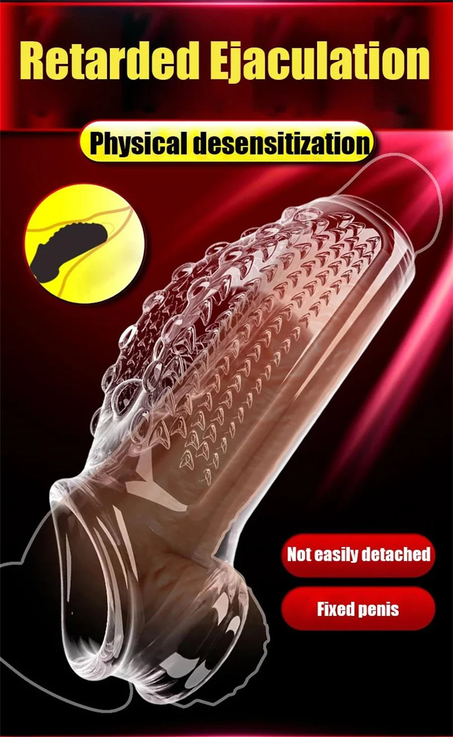 Adult Products Sex Toy Penis Enlargement Sex Toys For Men Cock Ring Stretcher Extender Sleeve Reusable Condoms Goods Adults