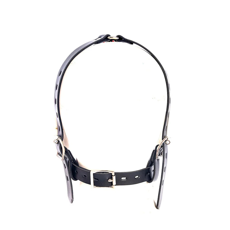 BDSM Slave Open Mouth Bite Gag Metal Nose Hook Oral Fixation  Nose Clip Sex Toys PU Leather Head Harness Bondage Strap
