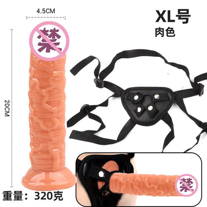 Multi-Size Dick Hollow Wearable Penis Panties Couple Fun Fake Penis Sleeve Wear Leather Pants Adult Lesbian Gay Sex Toy Kits