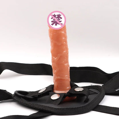 Multi-Size Dick Hollow Wearable Penis Panties Couple Fun Fake Penis Sleeve Wear Leather Pants Adult Lesbian Gay Sex Toy Kits
