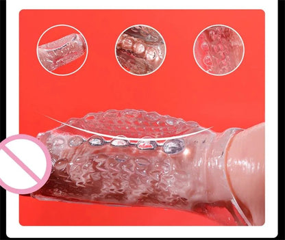Adult Products Sex Toy Penis Enlargement Sex Toys For Men Cock Ring Stretcher Extender Sleeve Reusable Condoms Goods Adults